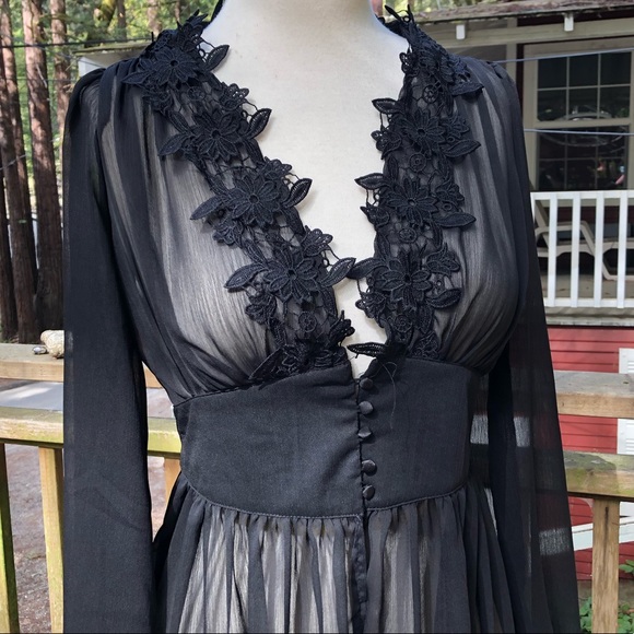 Lace Go Party Longline Chiffon Dress - Picture 4 of 8